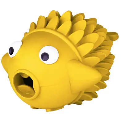 Mr.Kranch игрушка для собак Рыба-ёрш с ароматом сливок, желтая