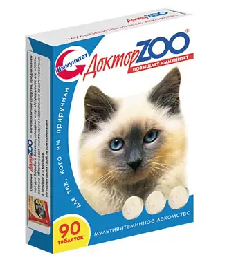 ДОКТОР ZOO Мультивитаминное лакомство для кошек (морские водоросли)